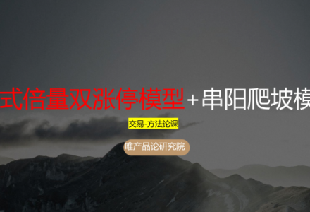 老樊研究院n式倍量双涨停+串阳爬坡模型 1PDF文章-静思博客