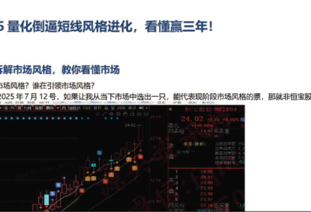 瑞之公号瑞鹤仙250713 量化倒逼短线生态进化，看懂赢三年！-静思博客