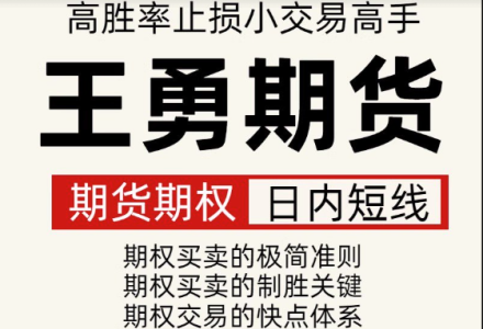 王勇期货期权日内短线培训课程 高胜率 止损小 交易高手-静思博客
