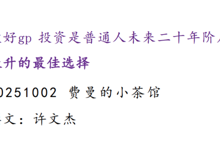 费曼的小茶馆251002付费文：做好股票投资是普通人未来二十年阶层跃升的最佳选择-静思博客