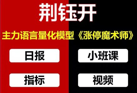 荆钰开主力语言量化模型《涨停魔术师》擒龙特训小班课+资料指标-静思博客