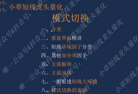 小草短线龙头量化竞神小草-模式切换-静思博客